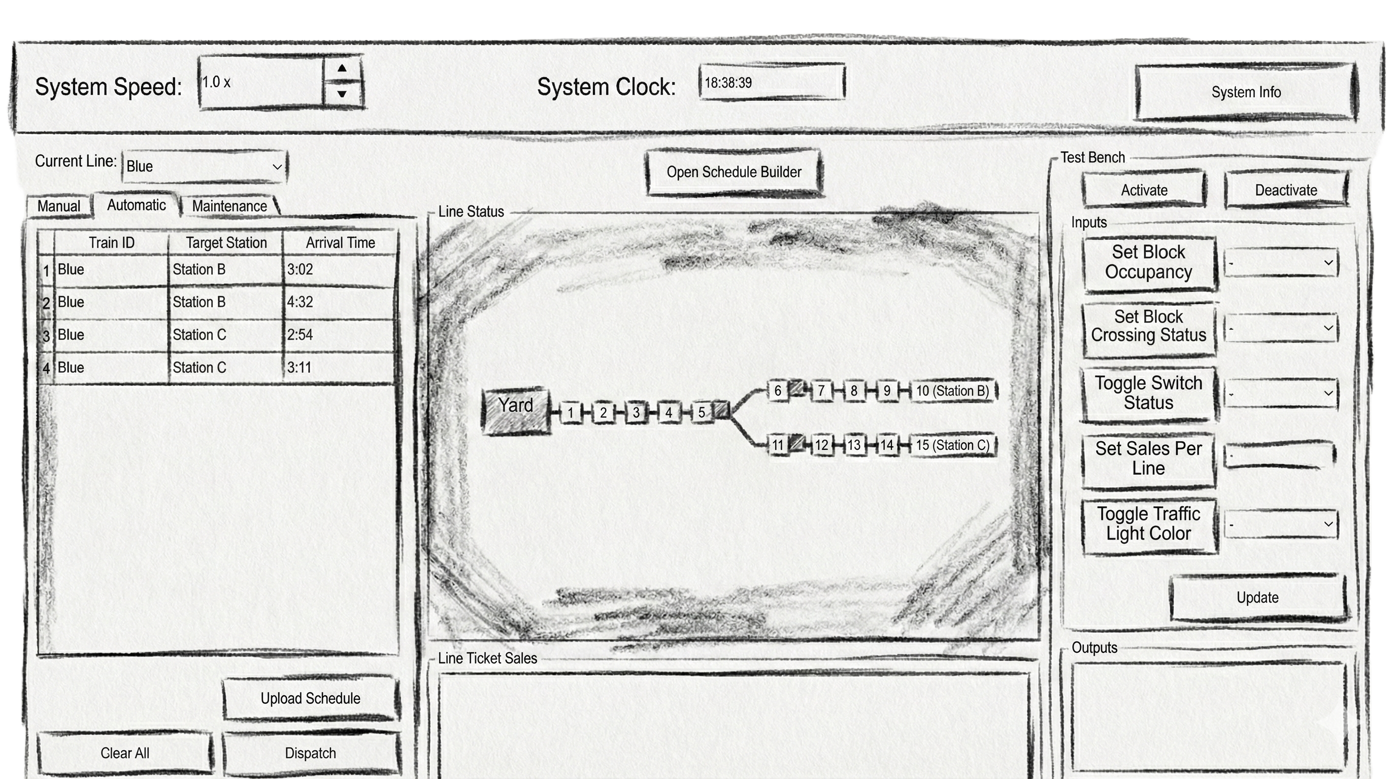 Train Control System Interface