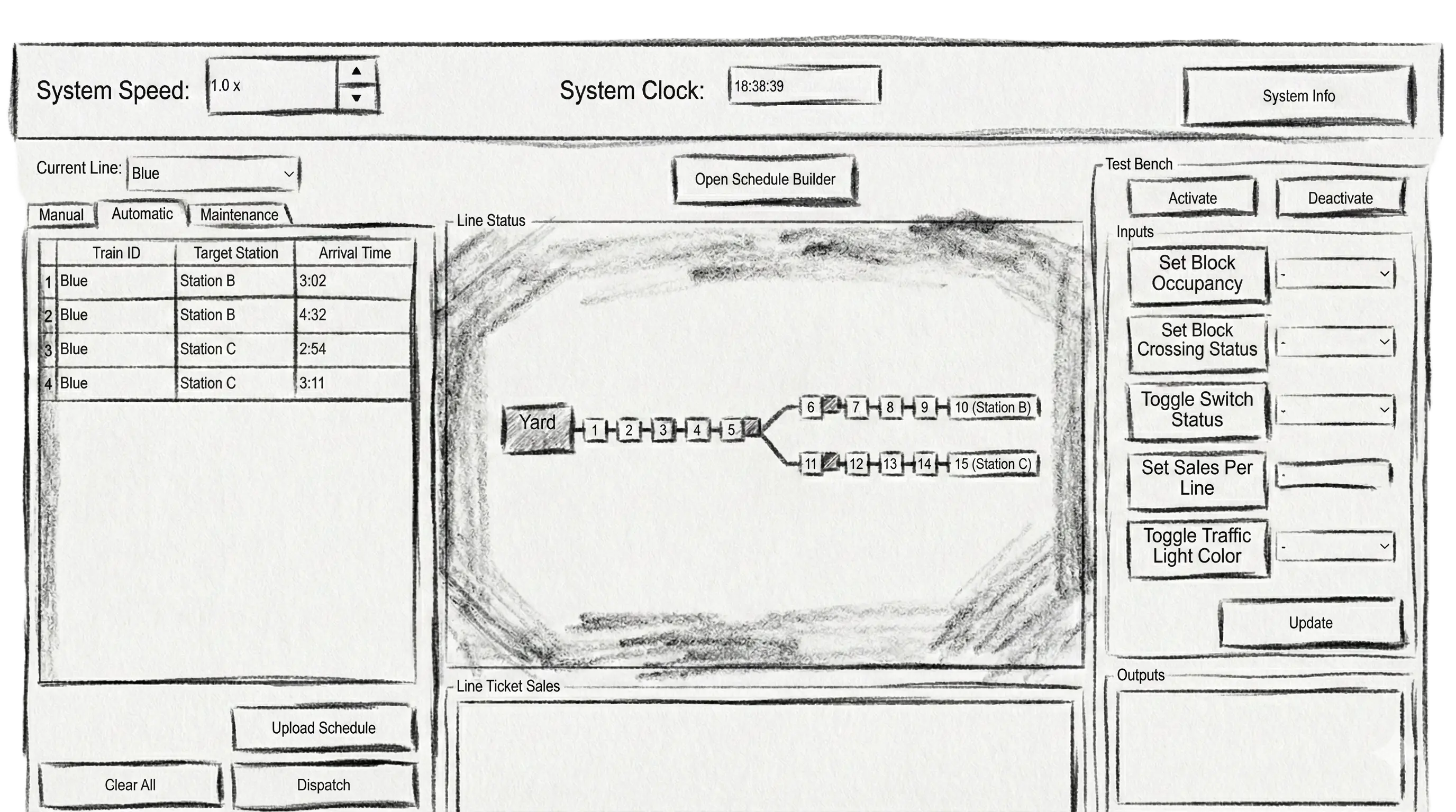 Train Control System Interface